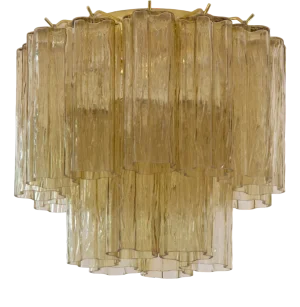 Ceiling Light with Straw Murano Glass, Italy, 1990s