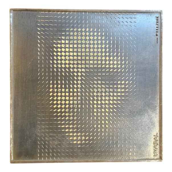 Jean Pierre Vasarely / Yvaral, Pyramidal Mona Lisa, 1950s, Bronze For Sale