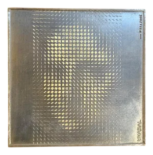 Jean Pierre Vasarely / Yvaral, Pyramidal Mona Lisa, 1950s, Bronze