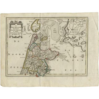 Antique Map of the Province of Noord-Holland by Keizer & De Lat, 1788 For Sale