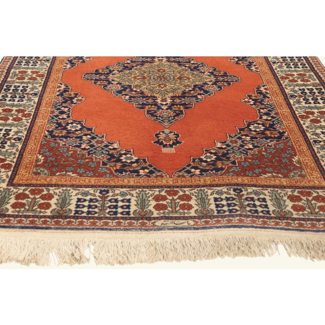 Vintage Romanian Tabriz Rug, 04'01 X 06'00 For Sale - Image 4 of 10