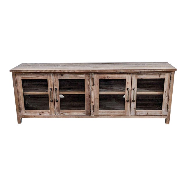 Pottery Barn Parker Reclaimed Wood Media Console Chairish
