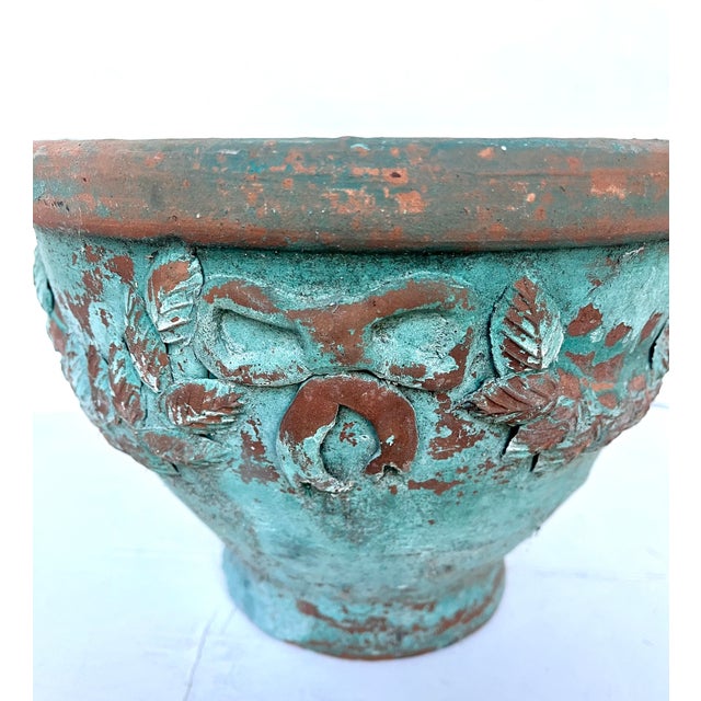 Vintage French Anduze Terra Cotta Planter For Sale - Image 9 of 15