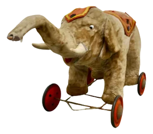 French Pull-Along Circus Elephant, 1920s