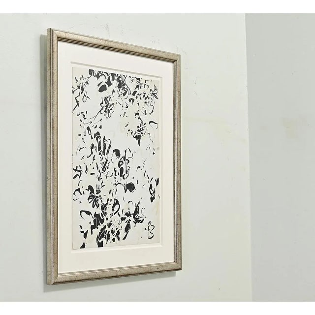 English Circa 1930 Framed Modern Monochromatic Painting For Sale - Image 4 of 7