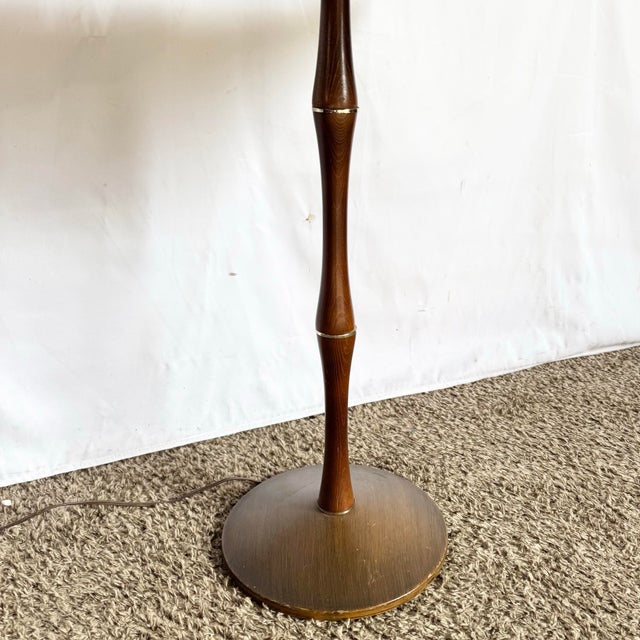 Brown Mid-Century Modern Atomic Style Floor Lamp/Side Table For Sale - Image 8 of 12