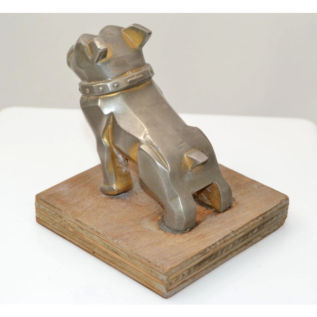 Bronze Vintage Design Patent Mack Trucks Bull Dog Figurine, Statue, Animal Sculpture For Sale - Image 8 of 13