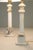Stone 1950s Neo Classic Hollywood Regency Modern Carrara Marble Corinthian Style Column Table Lamps - a Pair For Sale - Image 7 of 12