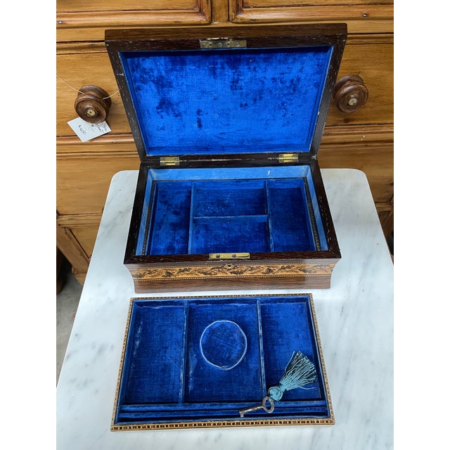 British Castle Scene Turnbridgeware Jewelry Box For Sale - Image 9 of 10