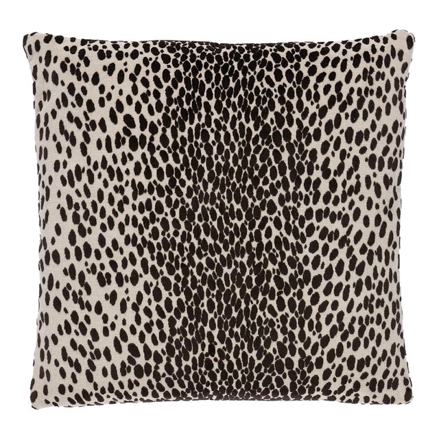 Schumacher Cheetah Velvet Pillow In Java For Sale