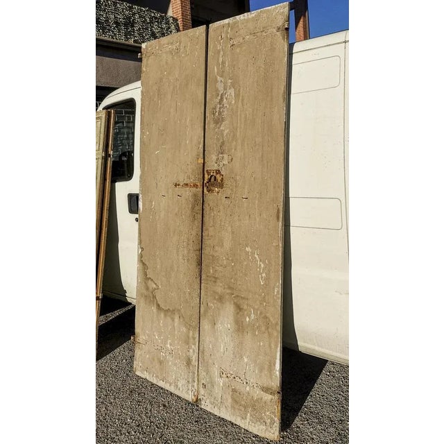 Tan Two-Leaf Door with Original Lacquer, 1700s For Sale - Image 8 of 9