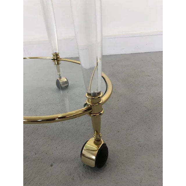Italian Brass & Glass Bar Serving Cart Trolley, 1970s For Sale - Image 13 of 18