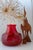 A fantastic and rare bright red glass vase made and signed by Erik Höglund, the master of architectural glass, a part of...