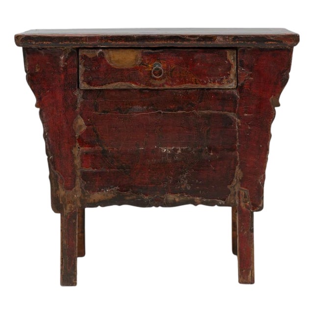 19th Century Chinese Carved Lacquered Console Table For Sale