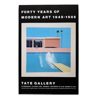 A Bigger Splash: Forty Years of Modern Art at the Tate London Exhibition Poster after David Hockney For Sale