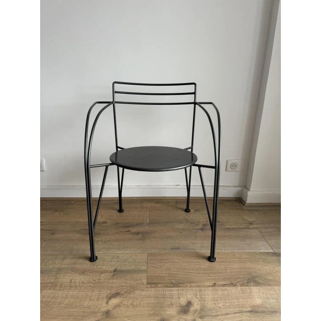 Postmodern Lune Dargent Armchair by Pascal Mourgue for Fermob, 1980s For Sale - Image 3 of 7