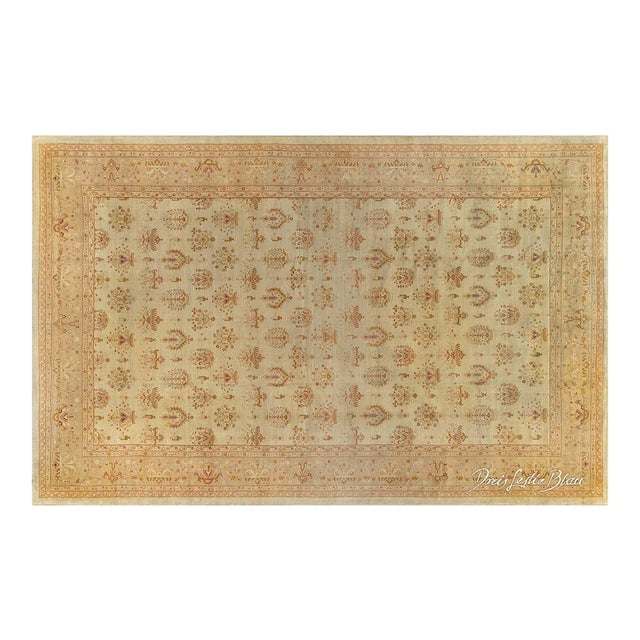 Authentic Indian Amritsar Handmade Wool Carpet For Sale