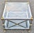 1950s Vintage French Maison Jansen Chrome and Brass X-Base Glass Top Square Side Table For Sale - Image 5 of 13