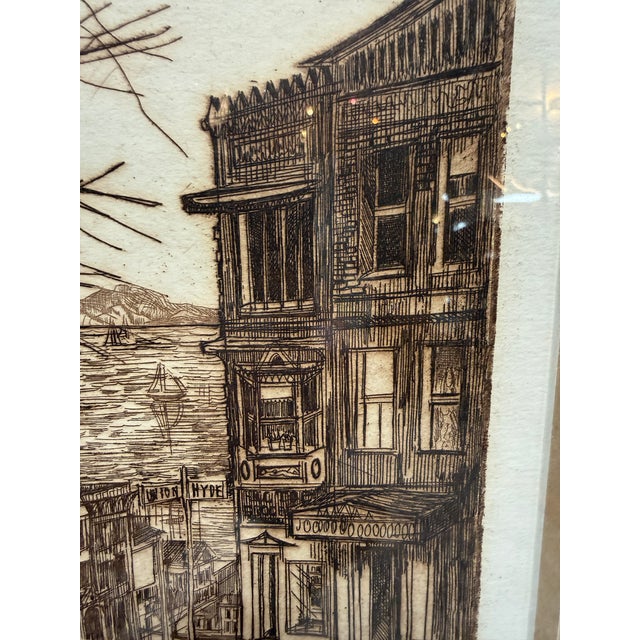 Black Original Etching Union + Hyde Street, San Francisco For Sale - Image 8 of 12
