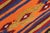 1970s Turkish Ethnic Design Striped Orange Small Kilim Rug For Sale - Image 11 of 13