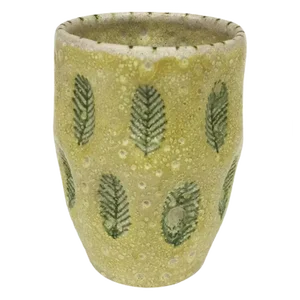 Italian Ceramist Cylindrical Vase by Guido Gambone, 1950s