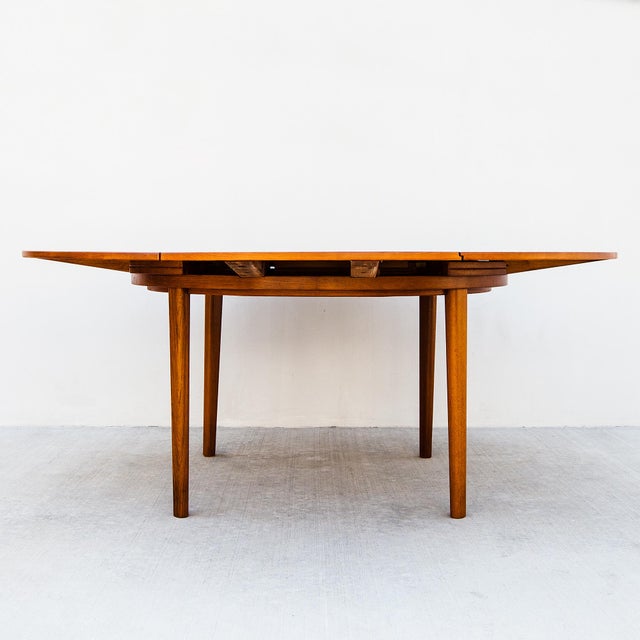 1960s Iconic Danish Modern Lotus Expandable Dining Table by Dyrlund, Large Version For Sale - Image 9 of 15