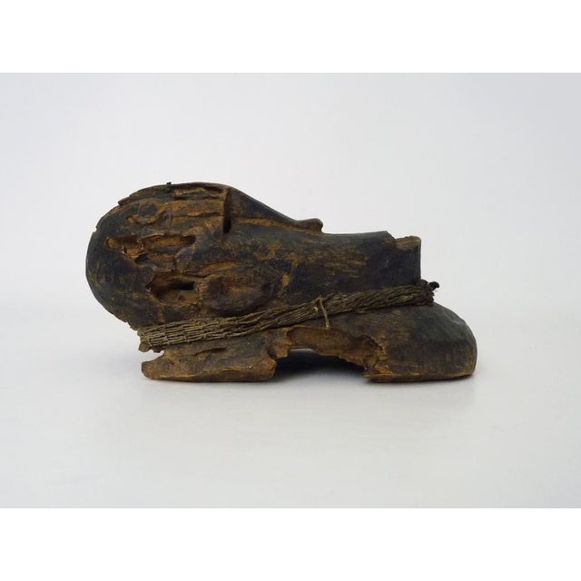 Brown African Mask in Wood, 1950s For Sale - Image 8 of 10