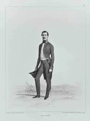 Auguste Raffet, Portrait of Léon Lalanne, Original Lithograph, 1848