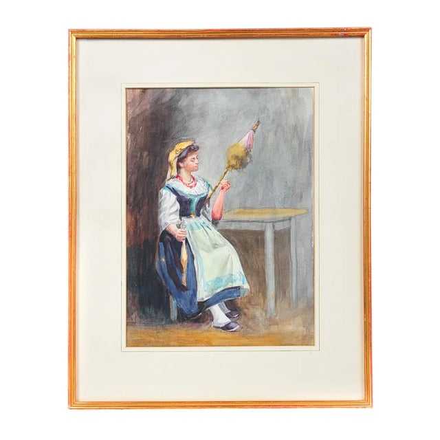 19th Century Sketch of a Woman For Sale