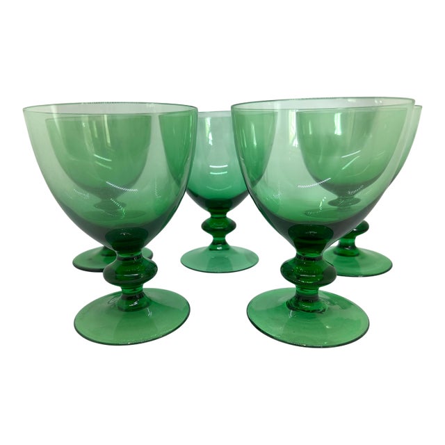 1960s Mid Century Modern Imperial Glass Water Goblets - Set of 5 For Sale