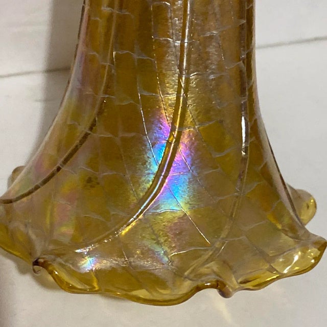 Mid 20th Century Iridized Glass Lamp Shades - Set of 5 For Sale - Image 11 of 12