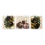 Vintage Italian Olive & Garlic Travertine Stone Coasters, Set of 3 For Sale