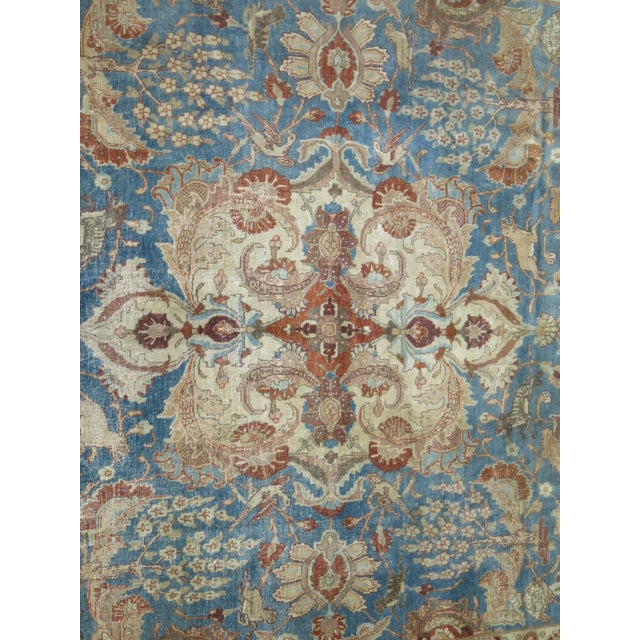 Antique Zabihi Collection Animal Pictorial Persian Tabriz Rug - 9'2" x 12'7" For Sale In New York - Image 6 of 10