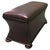 Brown Large Regency Waisted Leather Ottoman For Sale - Image 8 of 8