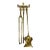Vintage Art Nouveau Wall Mount Brass Fireplace Tools, Set of 3 For Sale