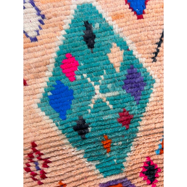 Moroccan Hand Knotted Vintage Moroccan Berber Diamond Rug Runner For Sale - Image 3 of 10