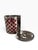 Late 20th Century Vintage Cynthia Rowley Chrome & Red Lattice Ice Bucket For Sale - Image 5 of 7