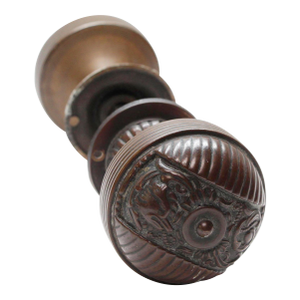 Antique Bronze Italian Renaissance Columbian Entry Door Knob Set