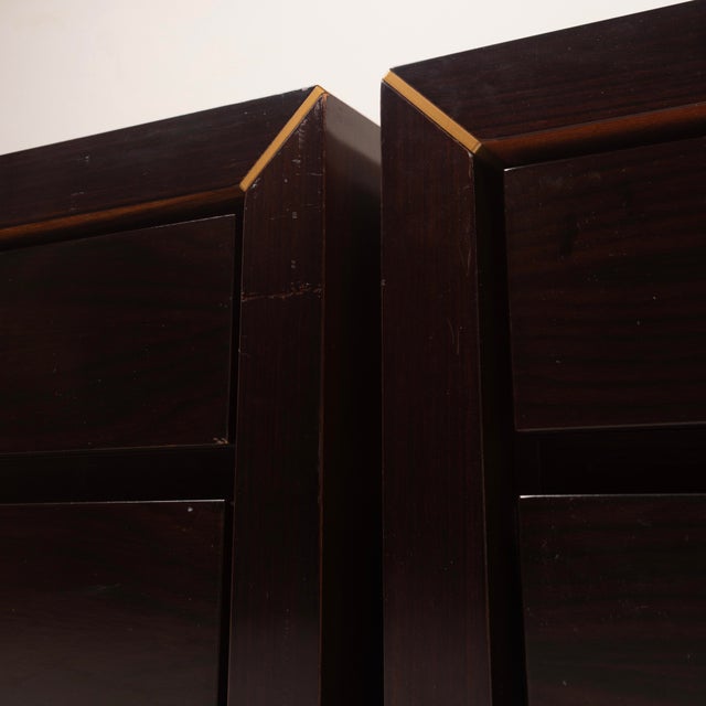African Rosewood and Brass Bedside Tables from Fratelli Turri, 1970s, Set of 2 For Sale - Image 13 of 18
