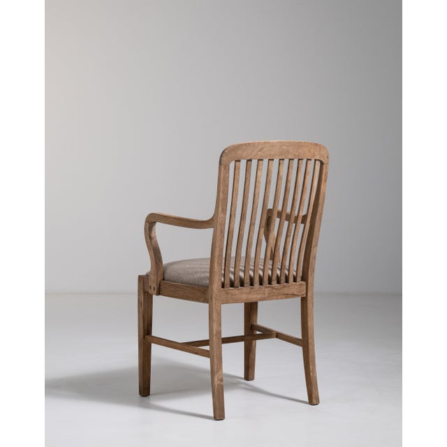 1900-1909 Oak Dining Chair with Upholstered Seat For Sale - Image 11 of 12