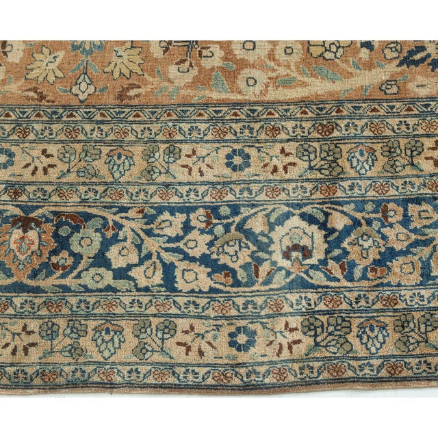 Authentic Persian Meshad Handmade Wool Rug For Sale - Image 4 of 8