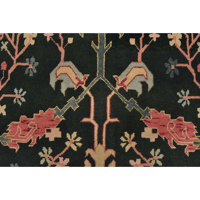 Heriz Rug 6’1” X 8’10” Green Wool Vintage Traditional Hand-Knotted Carpet For Sale - Image 10 of 15