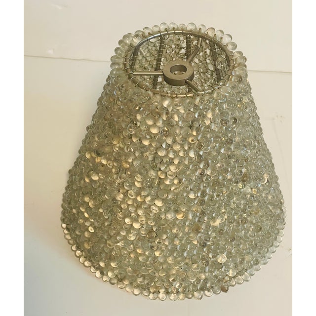 Shabby Chic Vintage Glass Beaded Lamp Shade For Sale - Image 3 of 5