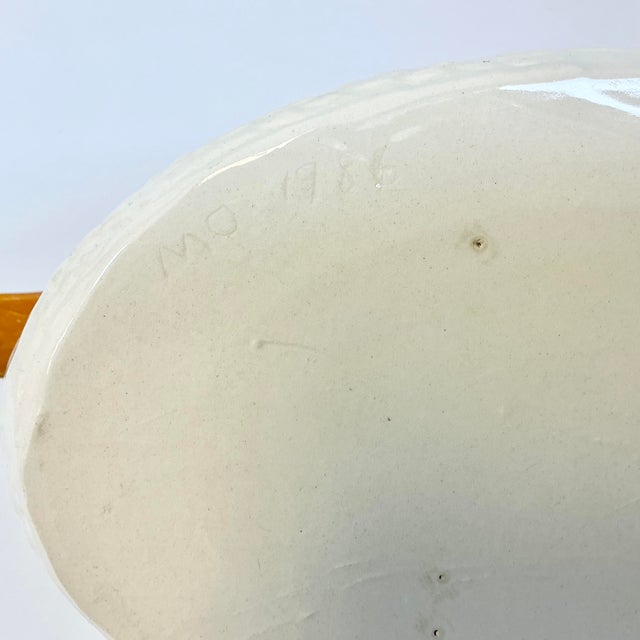 1986 Vintage Folk Art Rustic Adirondack Duck Planter, Artist Initialed For Sale - Image 14 of 15