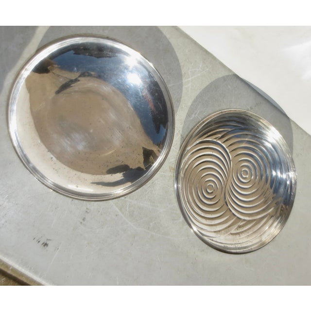 Italian Silver Mid-Century Modern Bun Box For Sale In New York - Image 6 of 6