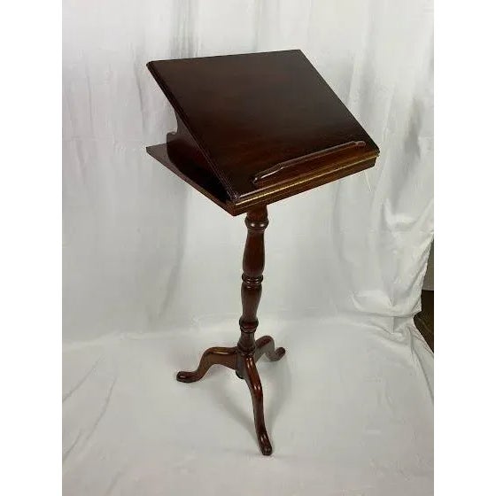 The Academic's Alibi: Vintage Folding Mahogany-Stained Scholar's Lectern For Sale - Image 9 of 9