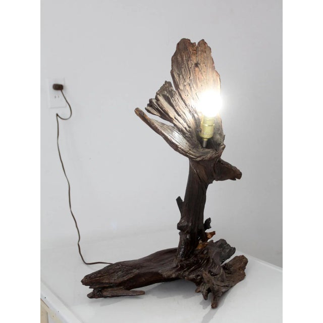 Vintage Driftwood Lamp For Sale - Image 9 of 11