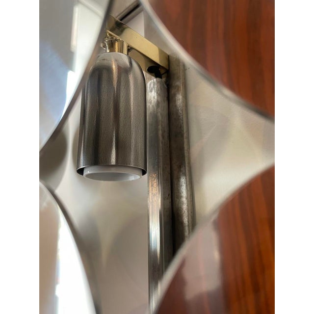 Mirror Effect Wall Light in Metal, 1980 For Sale - Image 6 of 15
