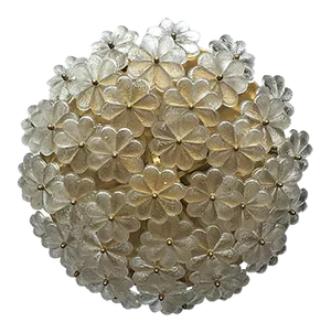 Large Murano Glass Flush Mount from E. Palme, 1960s