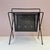 Mid-Century Modern Vintage Mid Century Black Perforated Metal Magazine Rack For Sale - Image 3 of 8